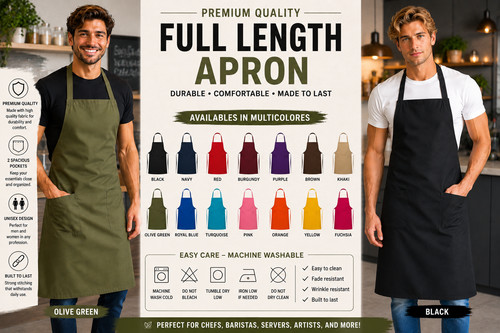 Unisex chef butcher apron - chef,